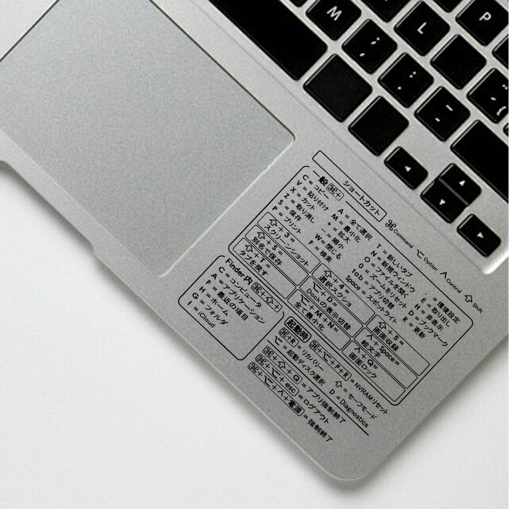 Laptop Shortcuts Stickers Adhesive Waterproof Quick Reference Guide