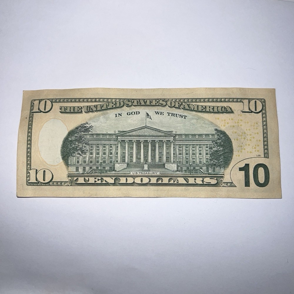 2017 A $10 Federal Reserve Note Ink Smear ERROR￼