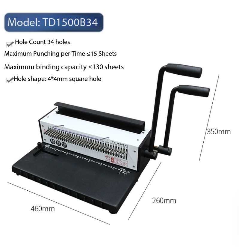 Wire-O Binding Machine, Punching and Binding Machine for Wall Calendars