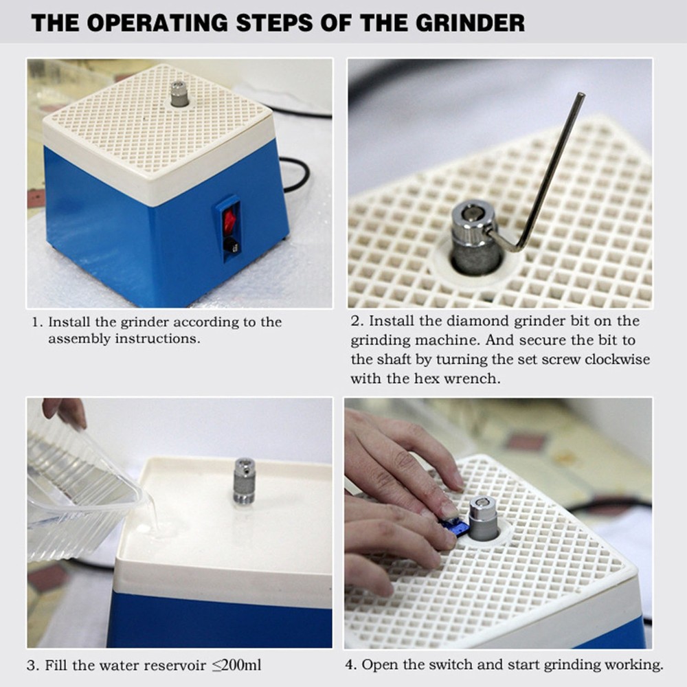 Stained Glass Grinder Machine Mini Art Grinding Processing Tool Kit New