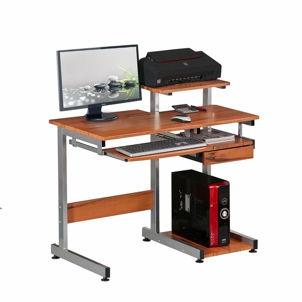 Techni Mobili Complete Computer Desk Workstation w/ Multiple Shelves and Panels