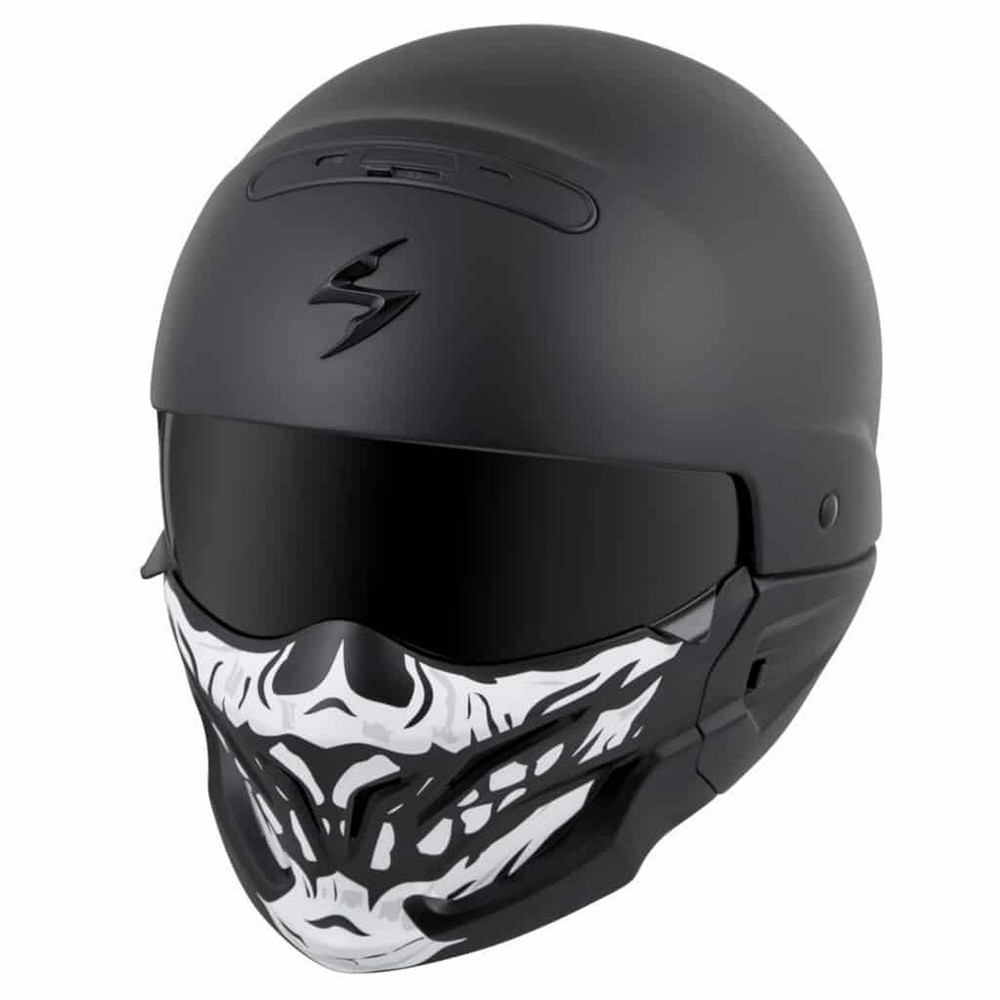 Scorpion Covert Helmet Replacement Skull Face Mask Black/White
