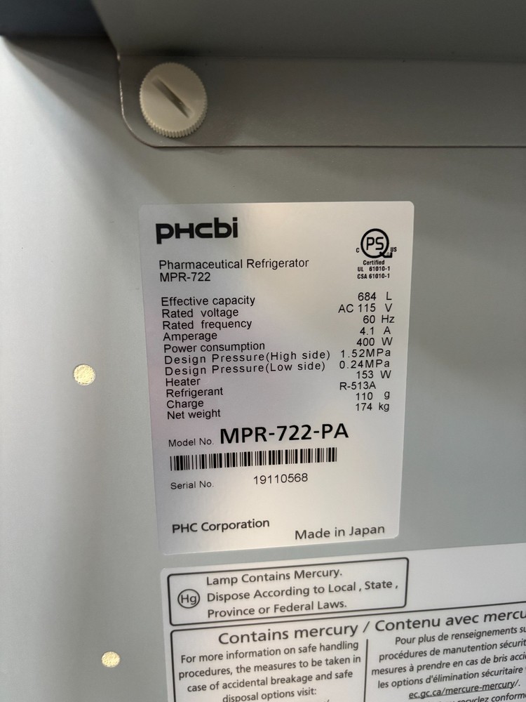 PHCBI +4C Lab Fridge MPR-722-PA