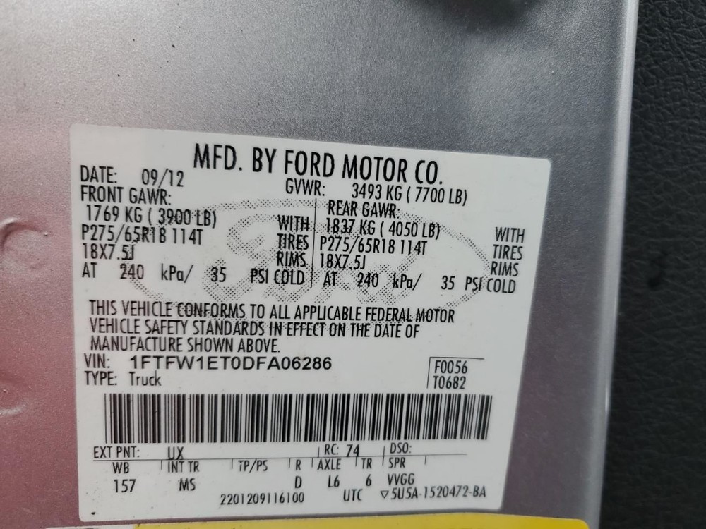 CONTROL PANEL OEM 2013 FORD F150 1YR WRNTY