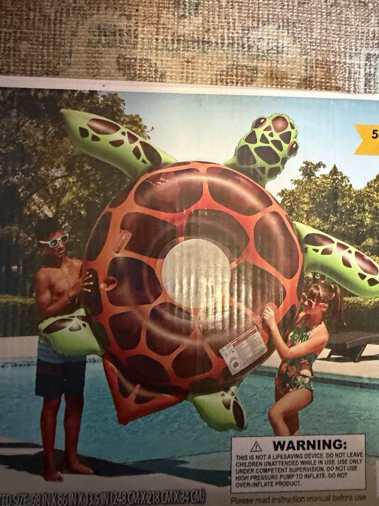 Member's Mark Oversized Turtle Pool Float, Mesh Seating, 56" Diameter