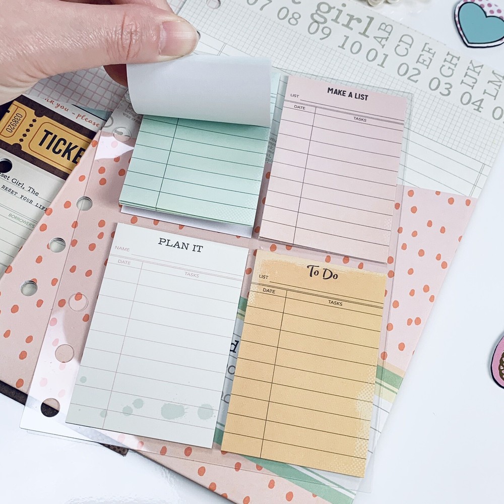 Planner set Magnetic bookmarks, stickers, pocket inserts divider, sticky notes