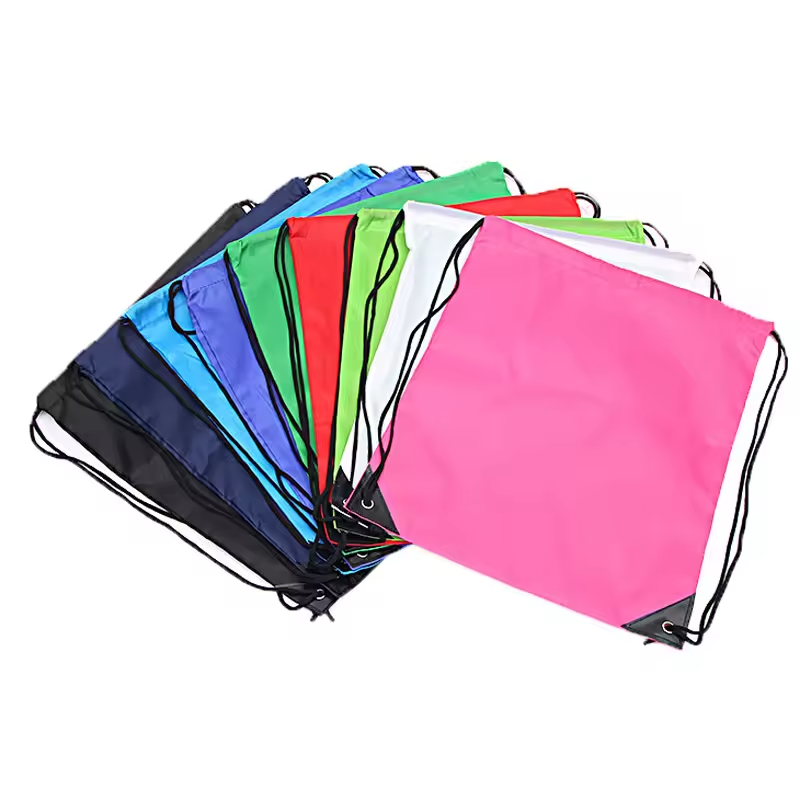 Large Drawstring Bag Cinch Sack String Backpack Laundry Gym Tote School