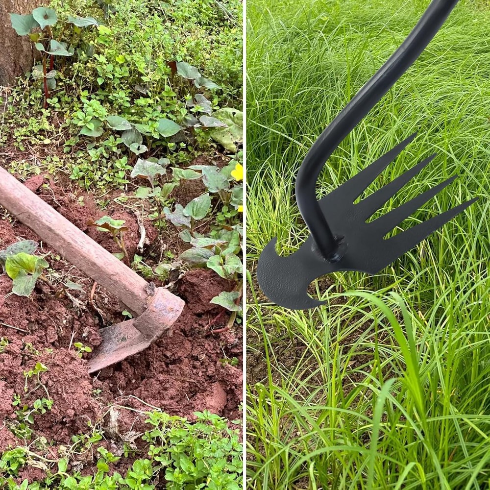 2Pcs Weed Puller Tool Garden Uprooting Weed Pulling Tools, 15.7" Portable Stainl