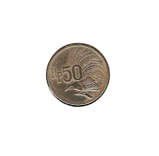 1971 INDONESIA Coin 50 RUPIAH - BIRD