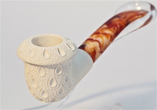 Standard Regular Meerschaum Pipe - CALABASH LATTICE