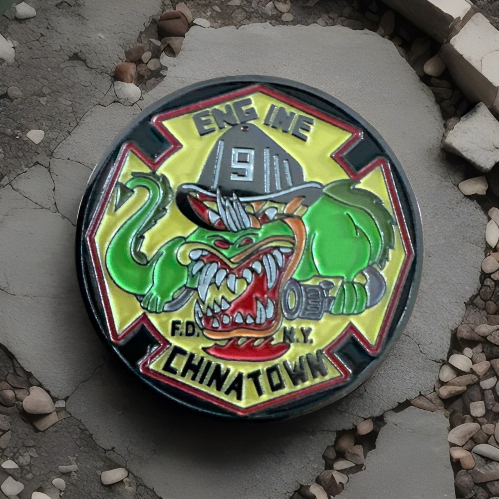 FDNY Engine 9 Challenge Coins - Chinatown Dragons