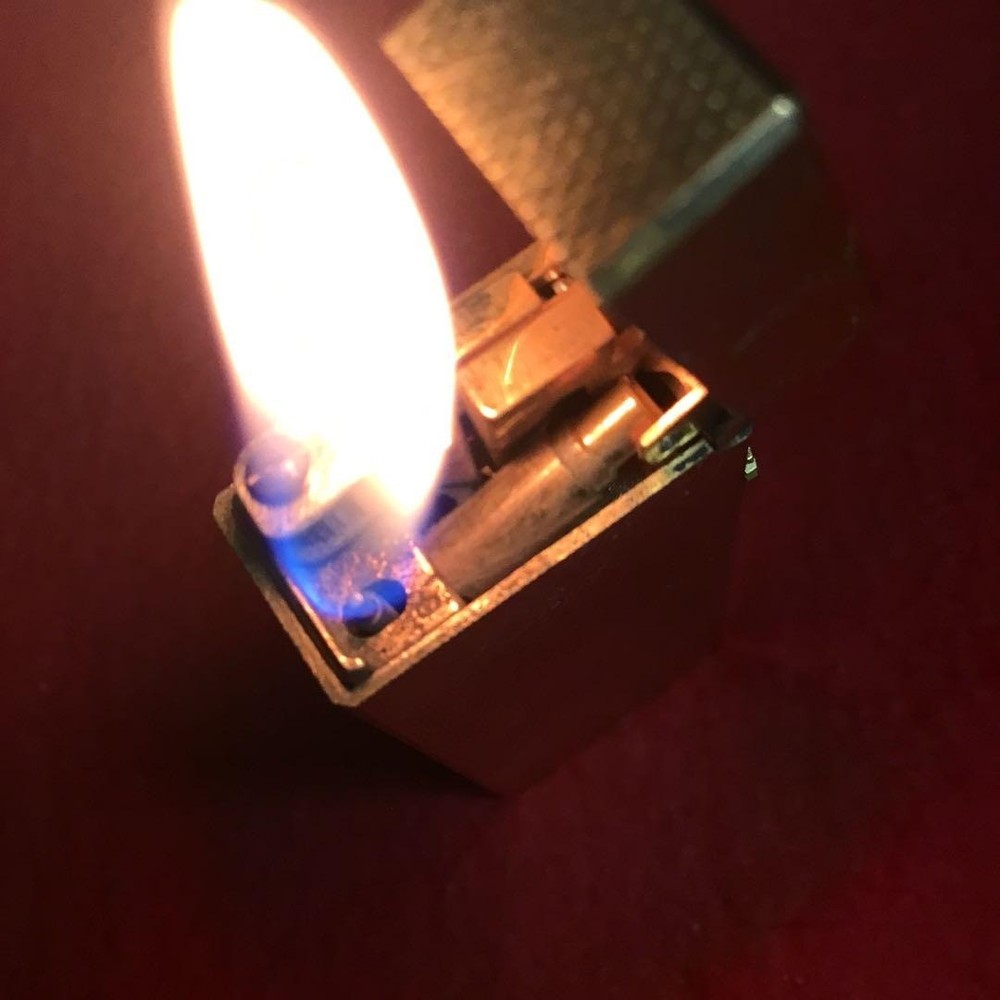Overhauled Dunhill Rollagas lighter gold without box