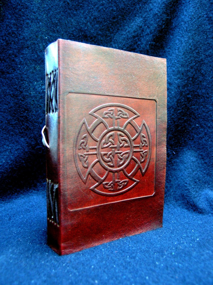 A5 CELTIC MANDALA - Handmade Leather Diary Journal Grimoire Book-of-Shadows