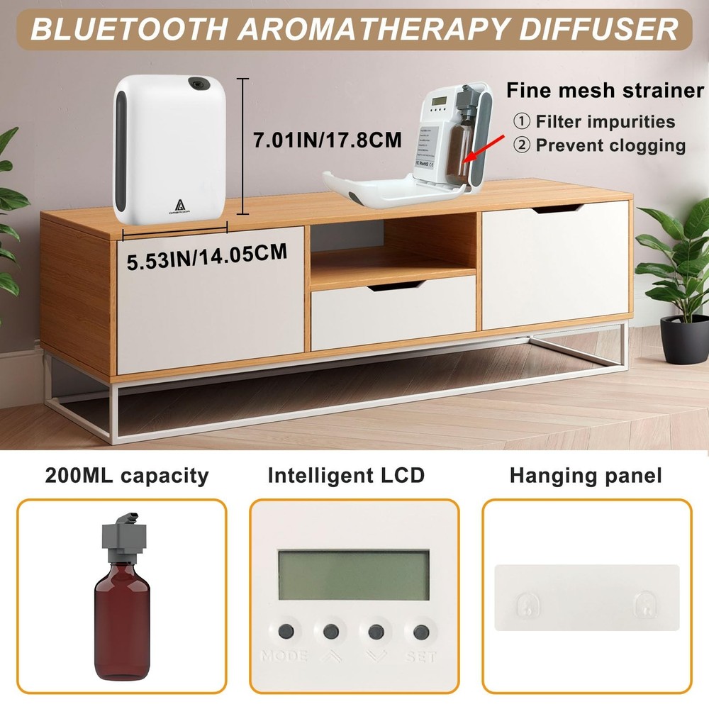 Smart Scent Air Machine for Home, 1500 Sq.Ft Coverage Hotel Collection Diffus...