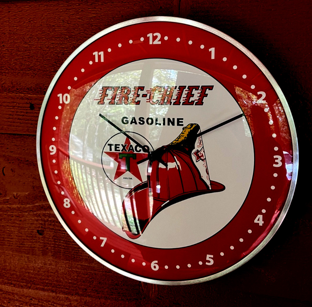 Fire Chief Gasoline 12" Wall Clock