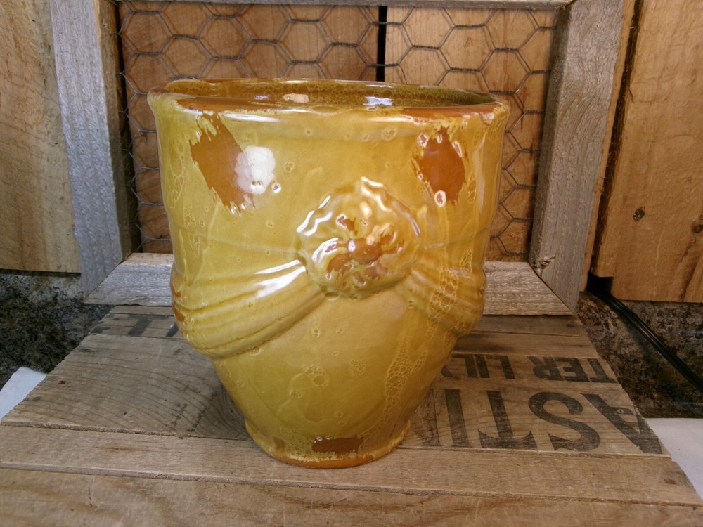 Glazed Red Clay Pottery Planter