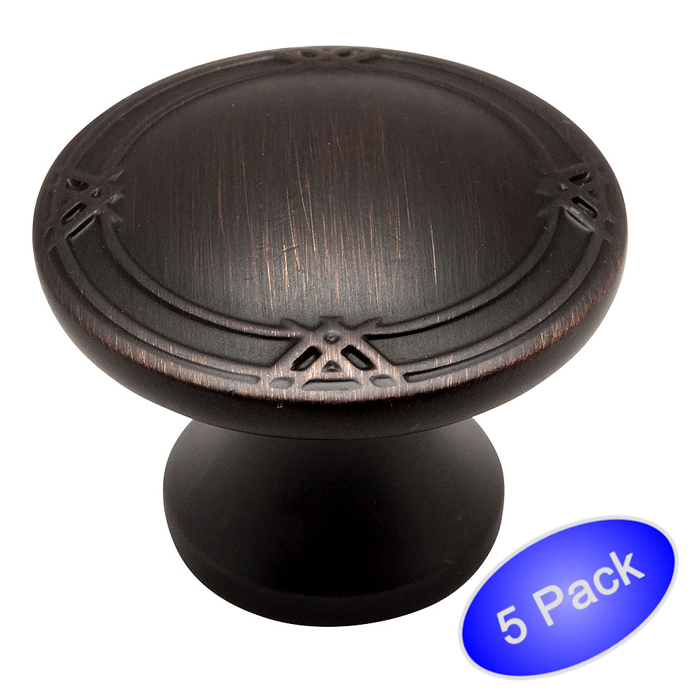*5 Pack* Cosmas Oil Rubbed Bronze Cabinet Knobs #9462ORB