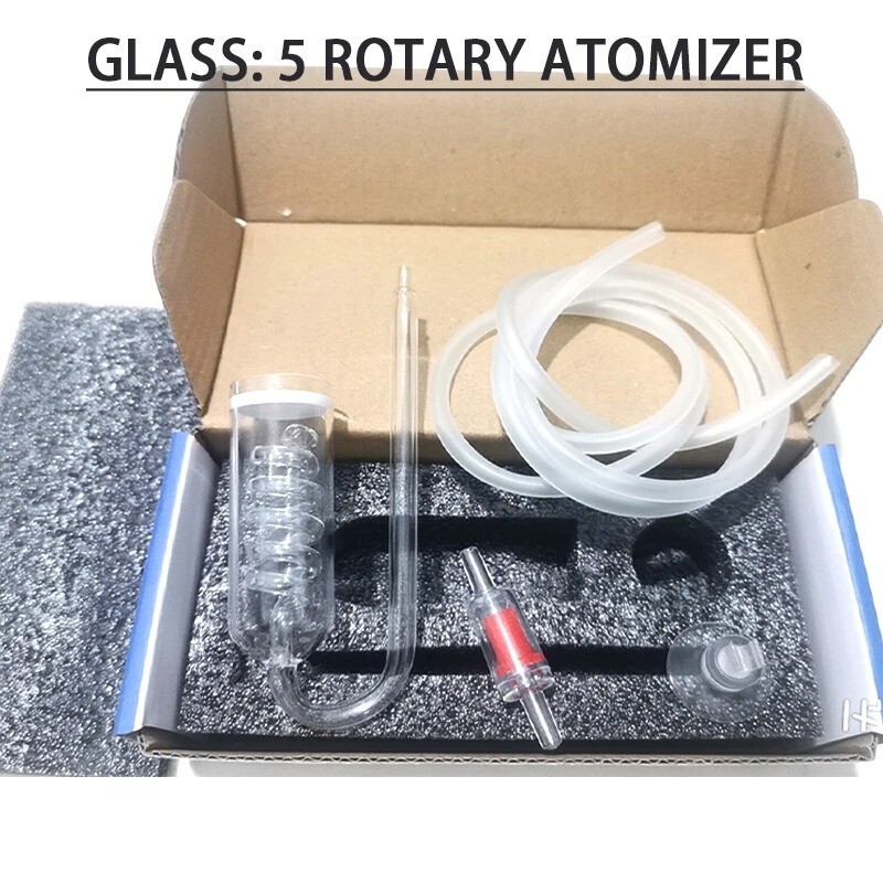 Aquarium CO2 atomizer spiral diffuser kit Thread 5 rotation for fish tank plant