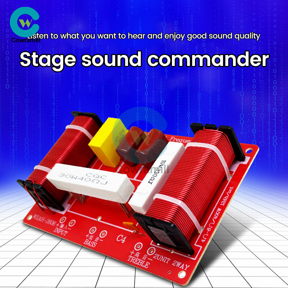 High/Low 2 Channel Audio Speaker Frequency Divider 400W Crossover Filter Board