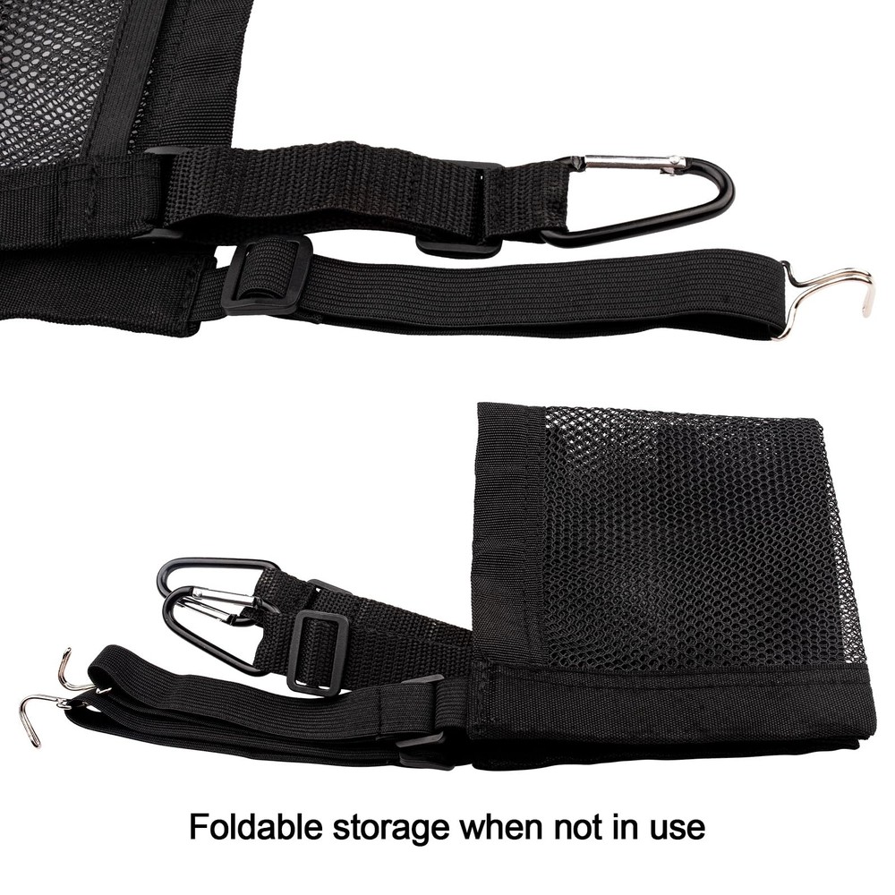 3 Layer Mesh Organizer Between Front Seat Backseat Storage Net Pet Barrier