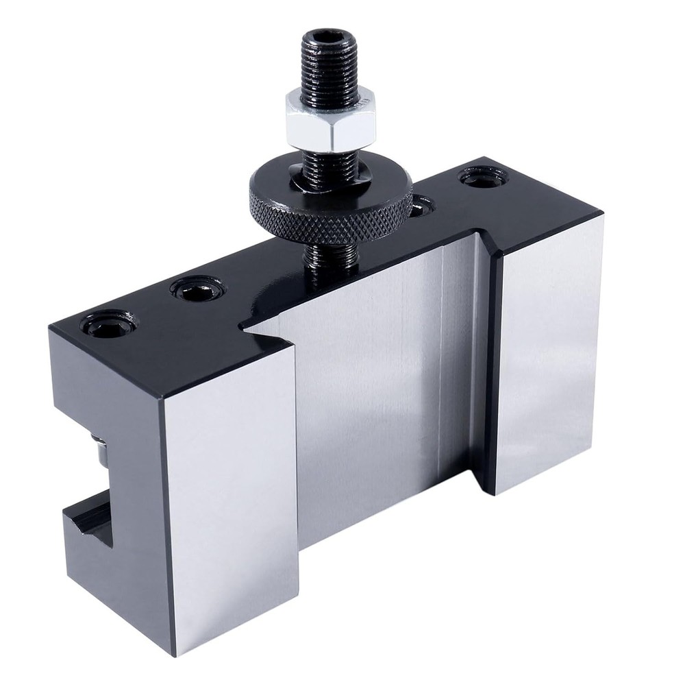 Adjustable Quick Change Tool Post Holder, Fits 14-20'' Lathe Swing, 1'' Size