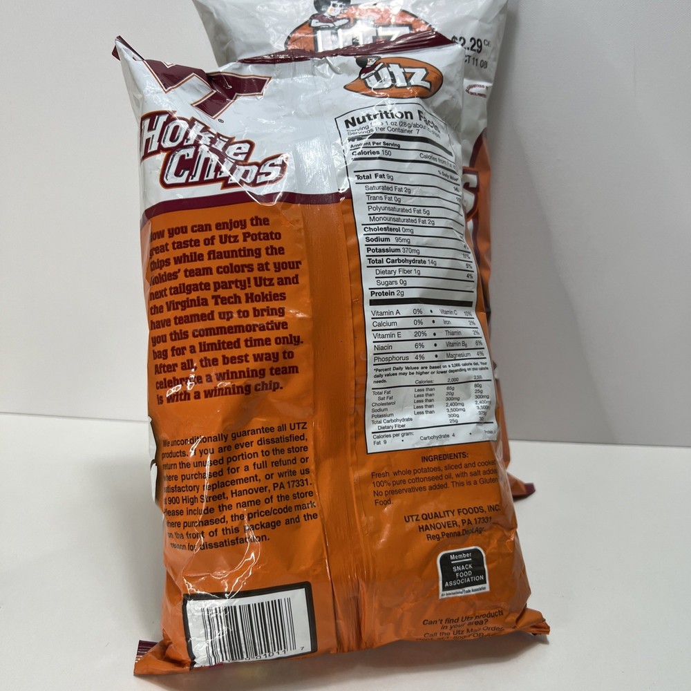 Virginia Tech Edition UTZ “Hokie chips” Potato Chips 2007