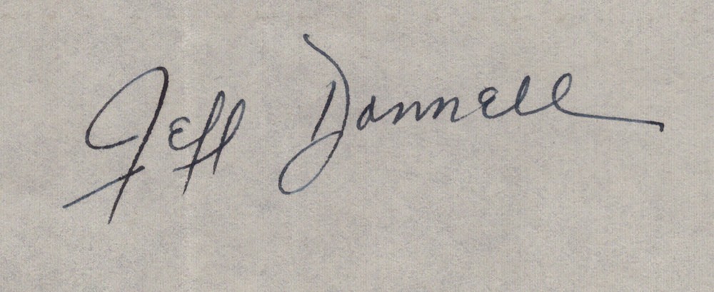 JEFF DONNELL - DOCUMENT DOUBLE SIGNED 03/04/1947