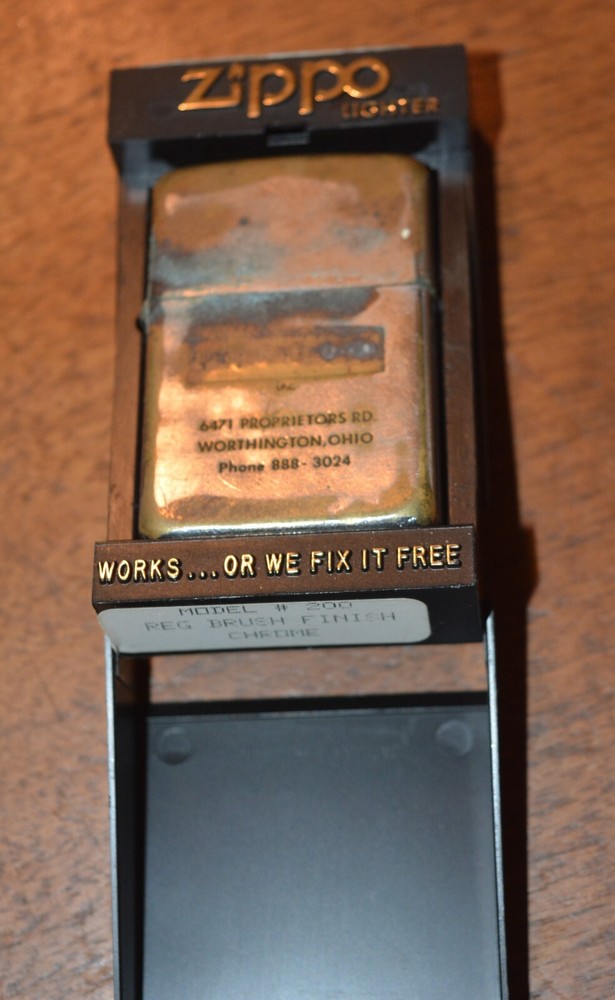 VTG ZIPPO Lighters (5) TWO CASES