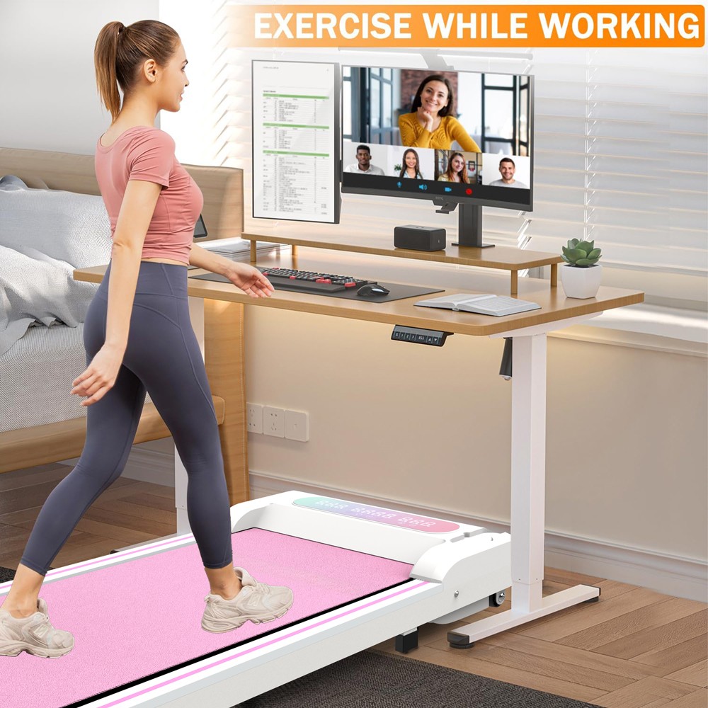 2 in 1 Portable Treadmill W Handle Remote Control LED Display