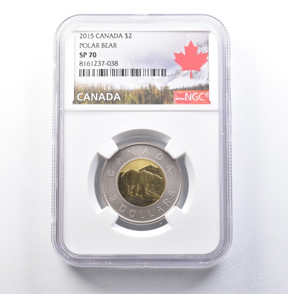 2015 Canada 2 Dollars Polar Bear SP70 NGC *5923