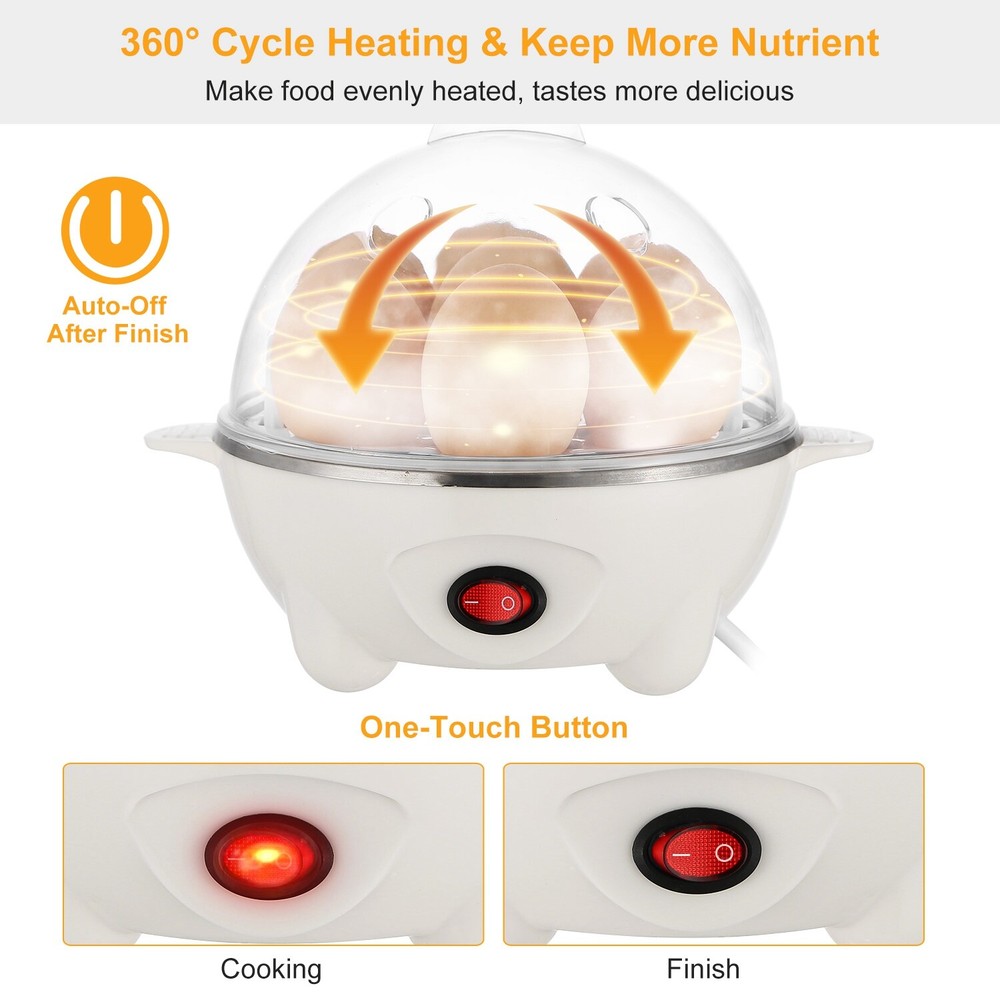 Rapid Egg Cooker: 7 Egg Capacity Electric Egg Cooker for Hard Boiled Eggs