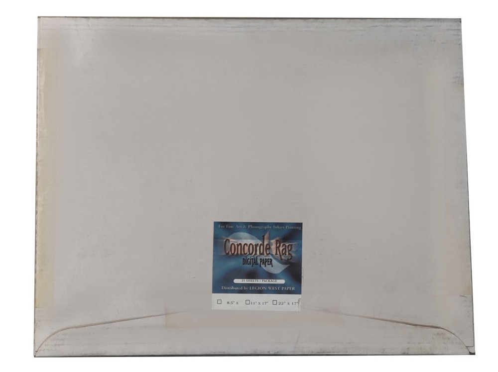 Fine Art Concorde Rag White 17x22" 25pk same Quality as CANSON