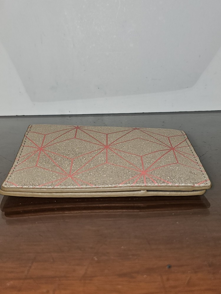Fossil Sofia Metallic Rose Gold RFID Passport Holder Wallet Case-NWT!