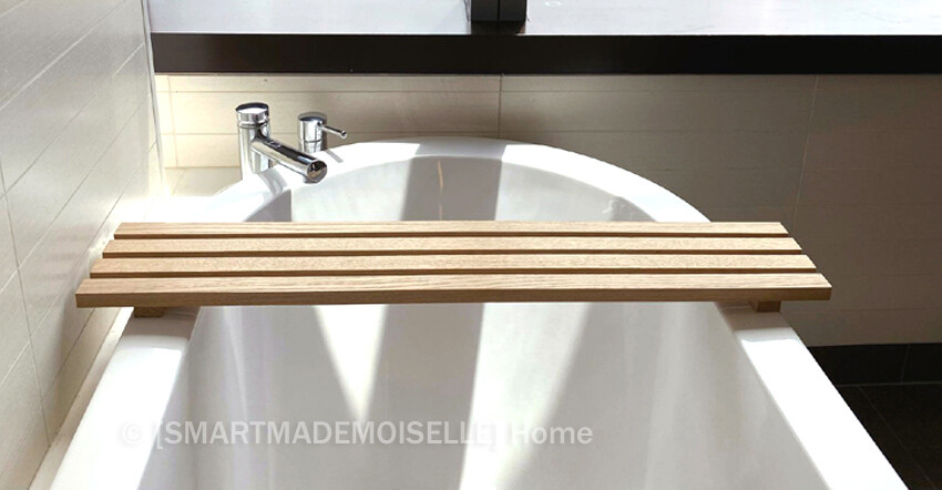 Bathtub wood caddy tray