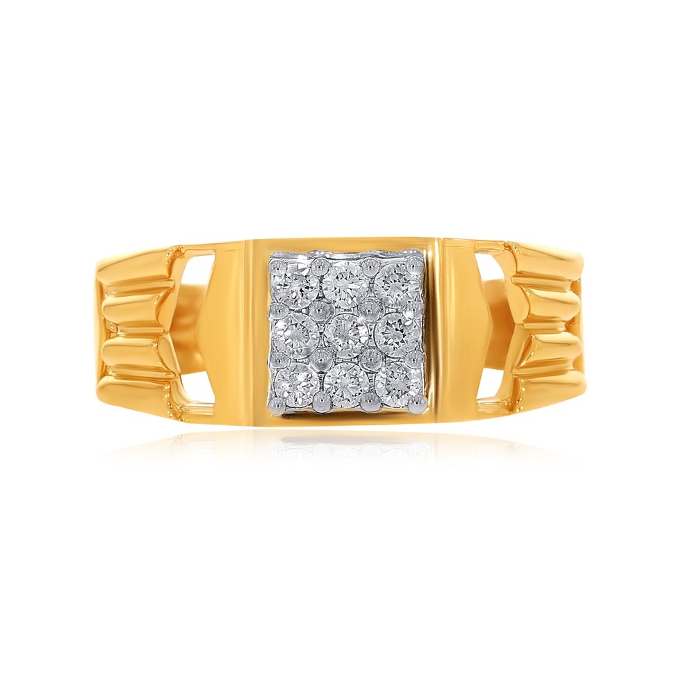 Brawny Waves Men Diamond Ring Gift for Dad