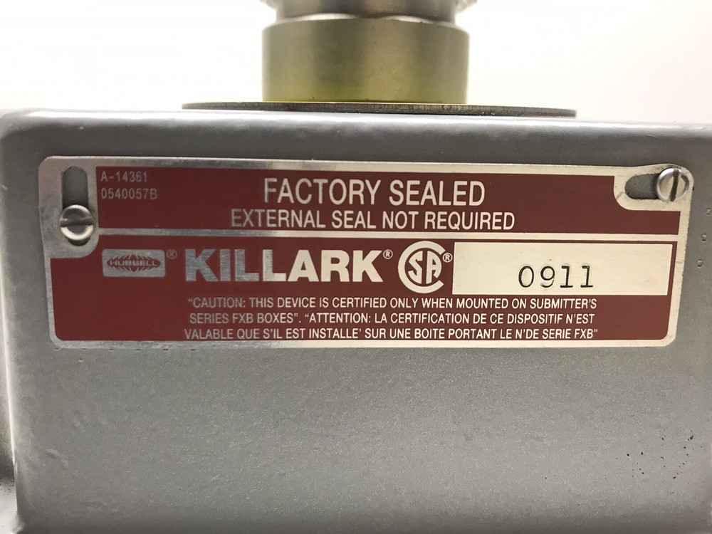 Hubbell Killark FXCS-0MMR3 LOM Sealed Emergency Stop Switch