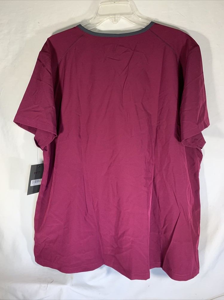 Maevn Matrix Impulse Scrub Top Womens Size 2XL Polyester Blend Wine #4510