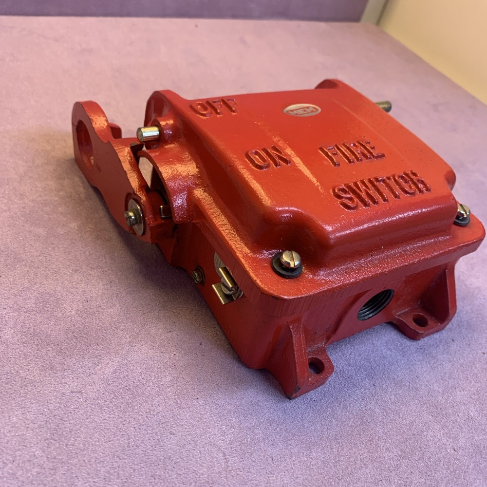 MEM Vintage Cast Iron Fire Switch Red