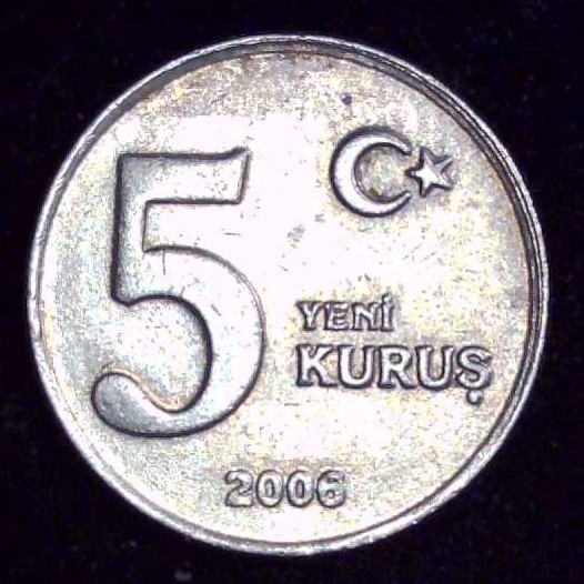 Turkey - 2006 - 5 Kuru
