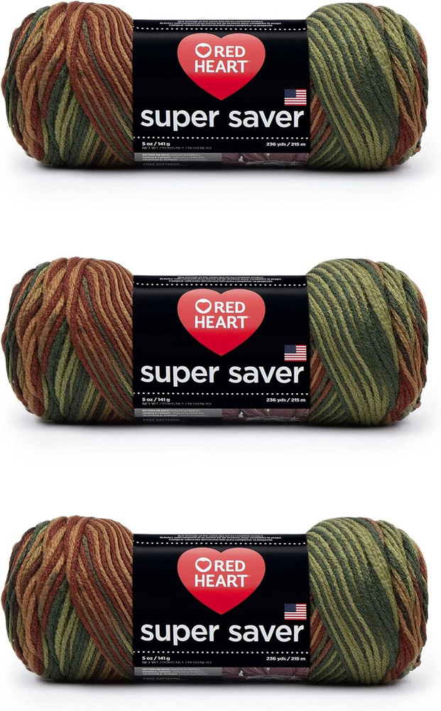 Super Saver Yarn, 3 Pack, Fall 3 Count