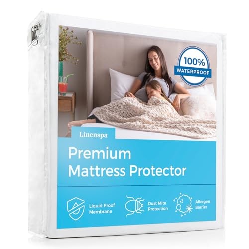 Waterproof Mattress Protector Size – Fitted Sheet Style, Twin White