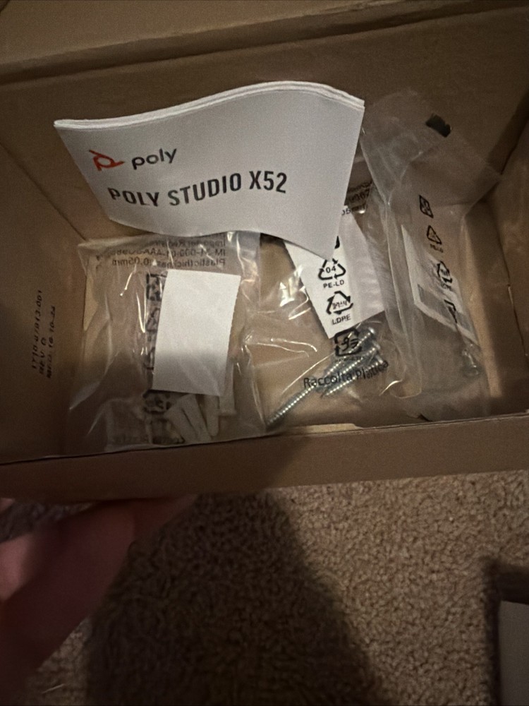 Poly Studio X52 Wall Mount for Video Conferencing System (P/N: 875L8AA)