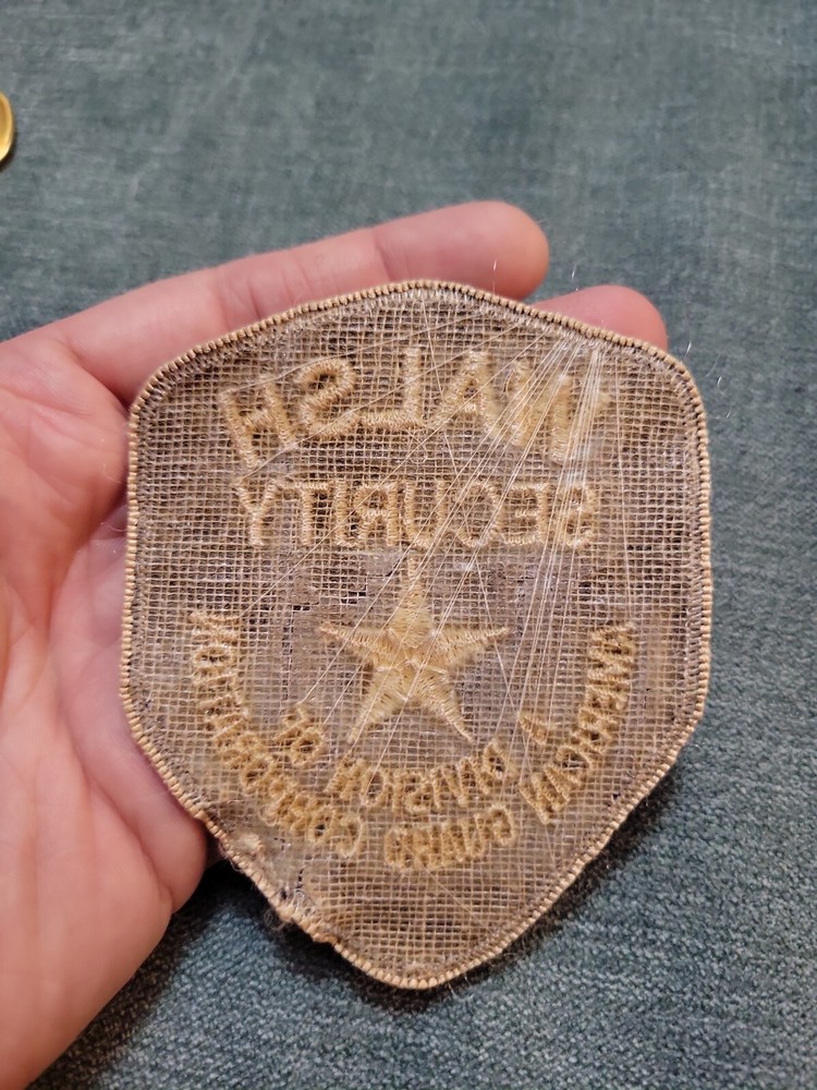 Vintage Walsh Security American Guard Security Uniform Patch