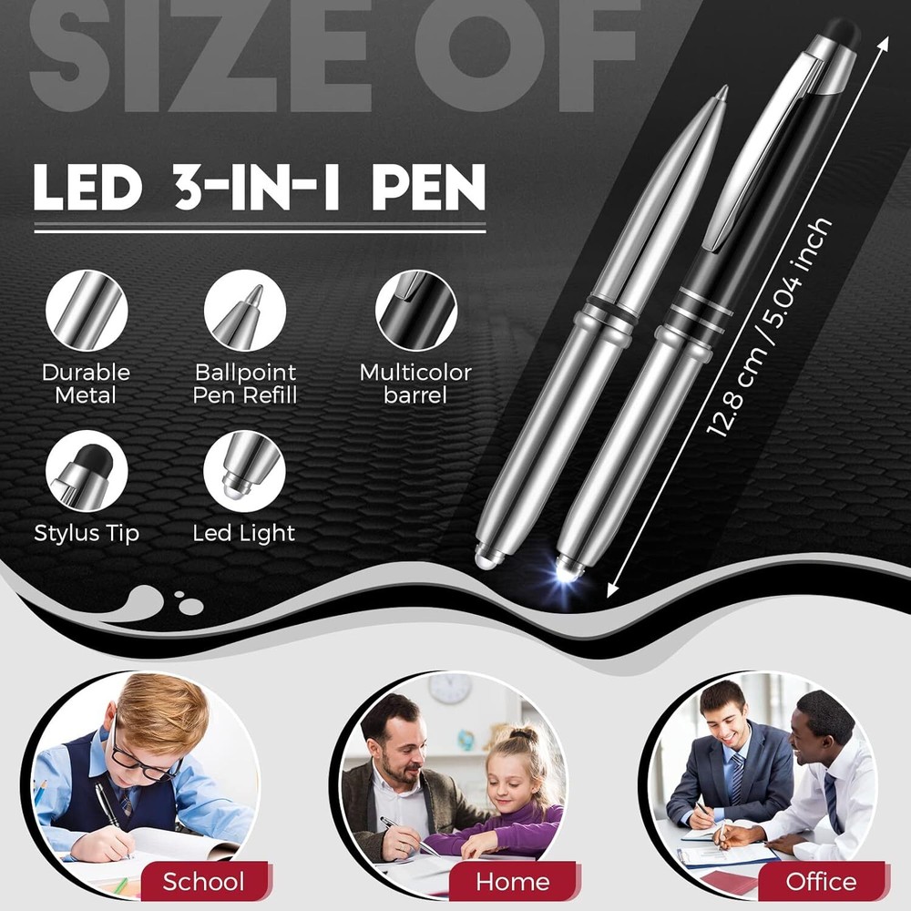 5 Pieces Stylus Pen for Touchscreen Devices Multi-Function Capacitive Pen with L