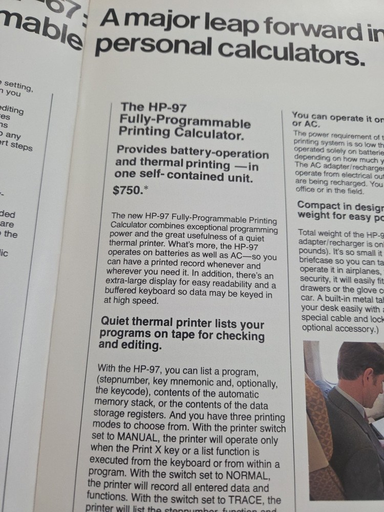 HP -97 + HP -67 CALCULATOR ADVERTISEMENT
