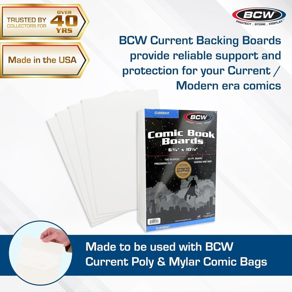 Current Comic Backing Boards 300ct - Precision Cut