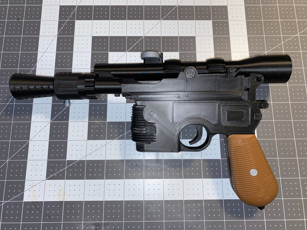 Han Solo Blaster DL-44 Inspired Replica, Star Wars , Full Size- 3D Printed