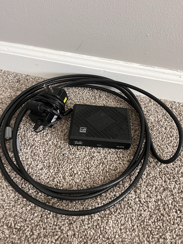 Cisco DTA 271HD Cable Box w/ Power Adapter & Coax Cable