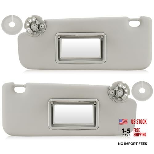 3 Hole Left & Right Sun Visor for 2011-2016 Chevy Cruze, Driver Left+Right Grey