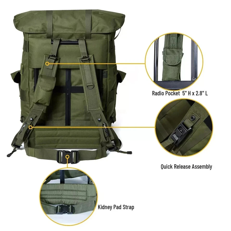 Military ALICE Pack Large Rucksack Backpack Army Tactical Bug Out Gear Frame